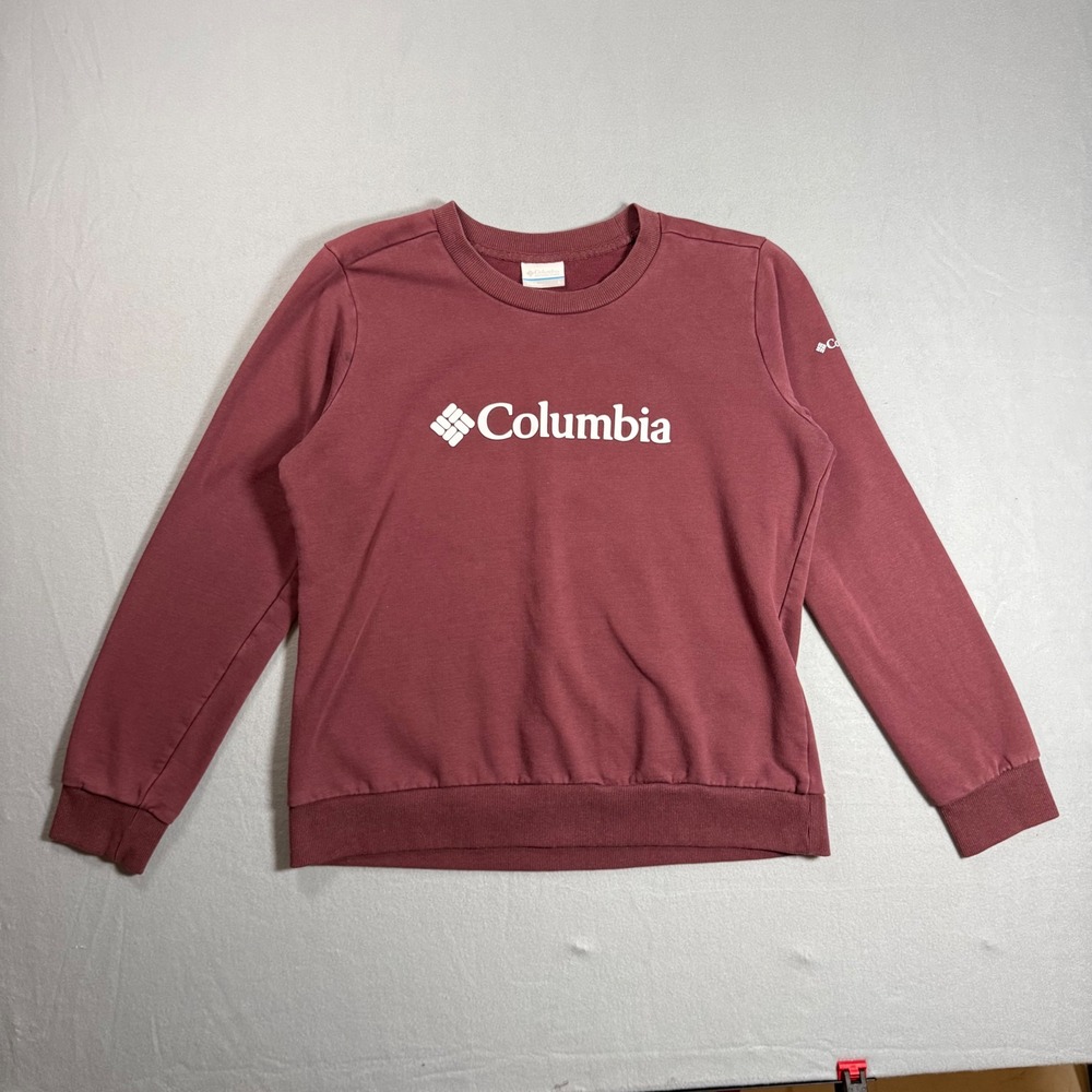 Columbia Sweatshirt Womens XL Burgundy Excellent Cotton Blend